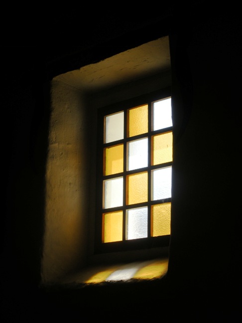 Light shines through