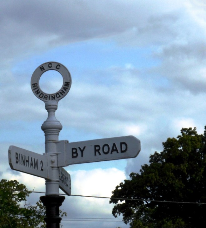 A Roundel in Norfolk with the village name of Hindringham