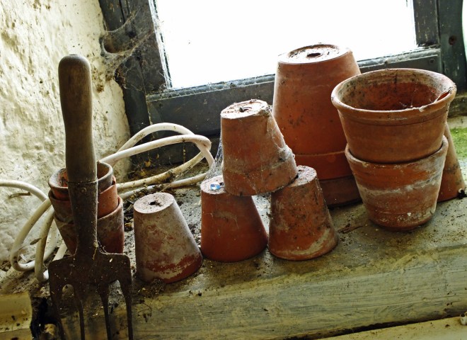 Pots in the potting shed