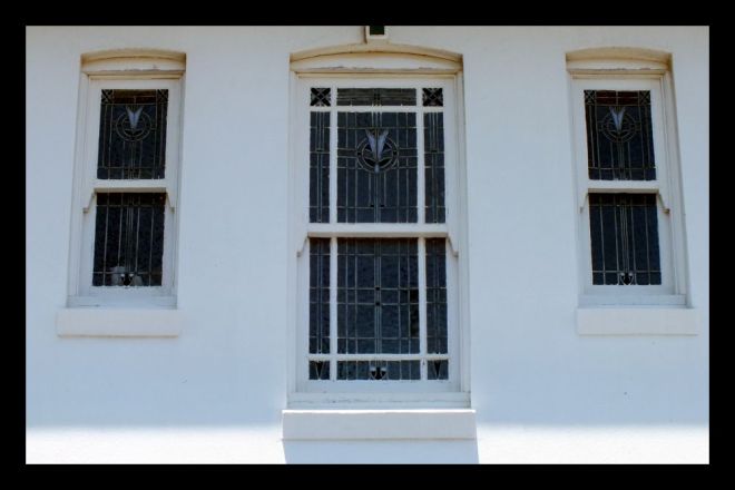 Leaded with stained glass