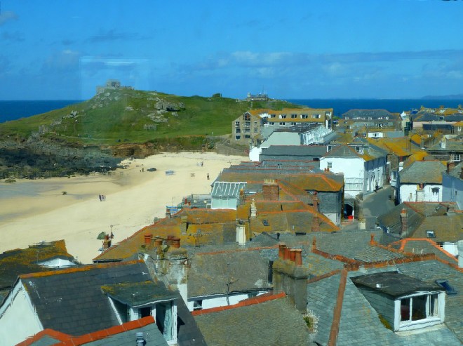 Porthmeor Beach and St Nicholas Chapel