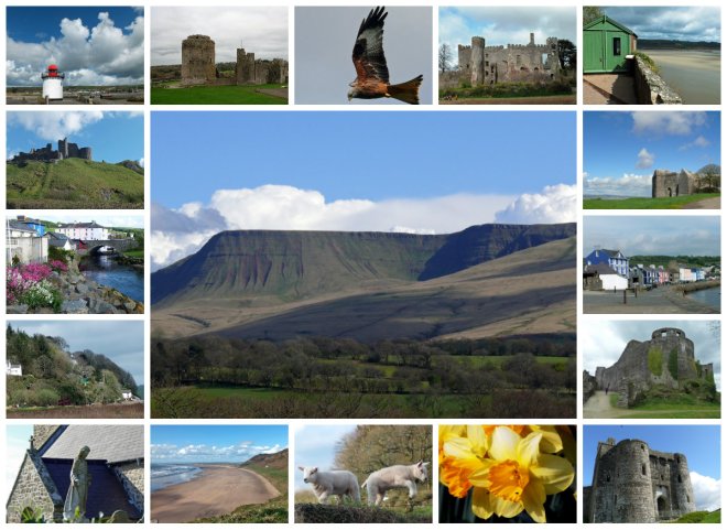 collage for St David's Day